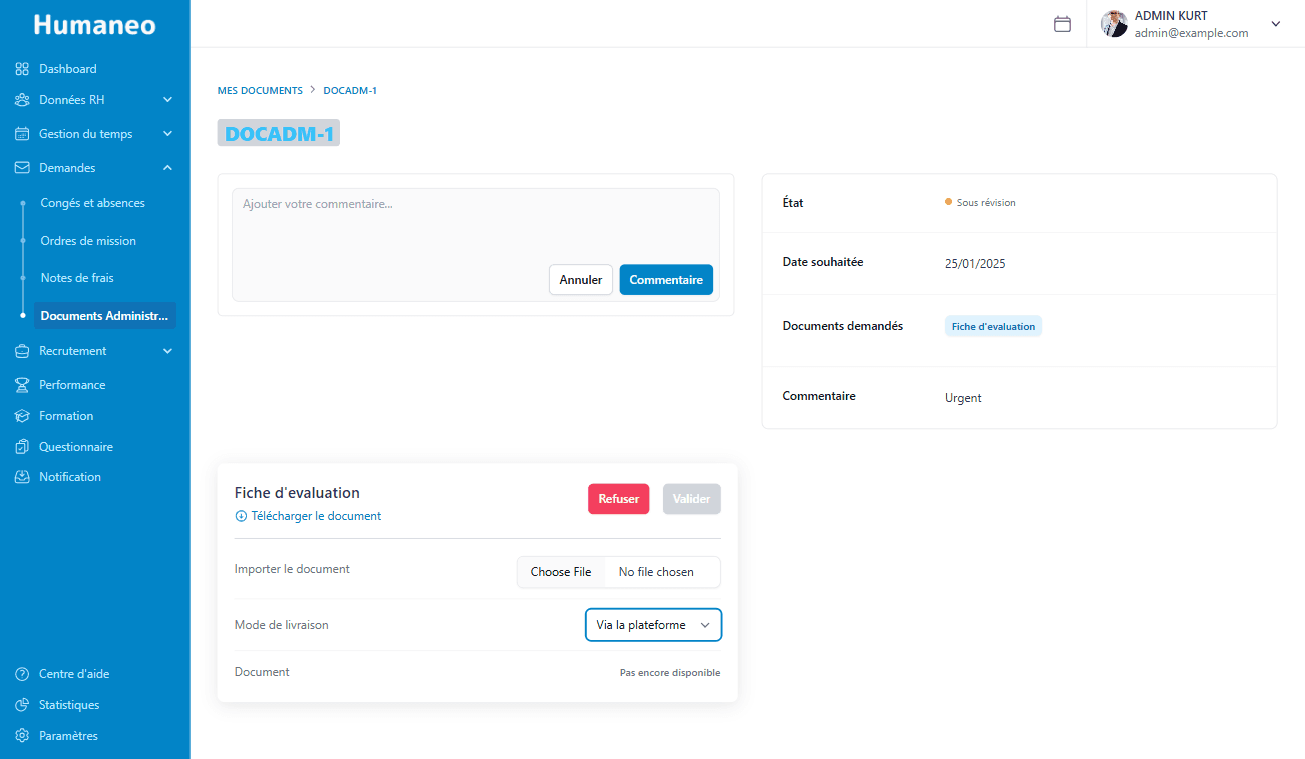 Demandes de Documents Adminstratifs